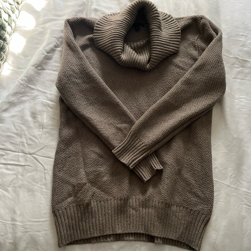 Brown cowel neck sweater